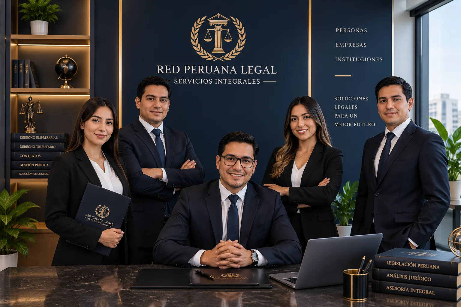 Equipo profesional de Red Peruana Legal mostrando unidad y compromiso institucional.