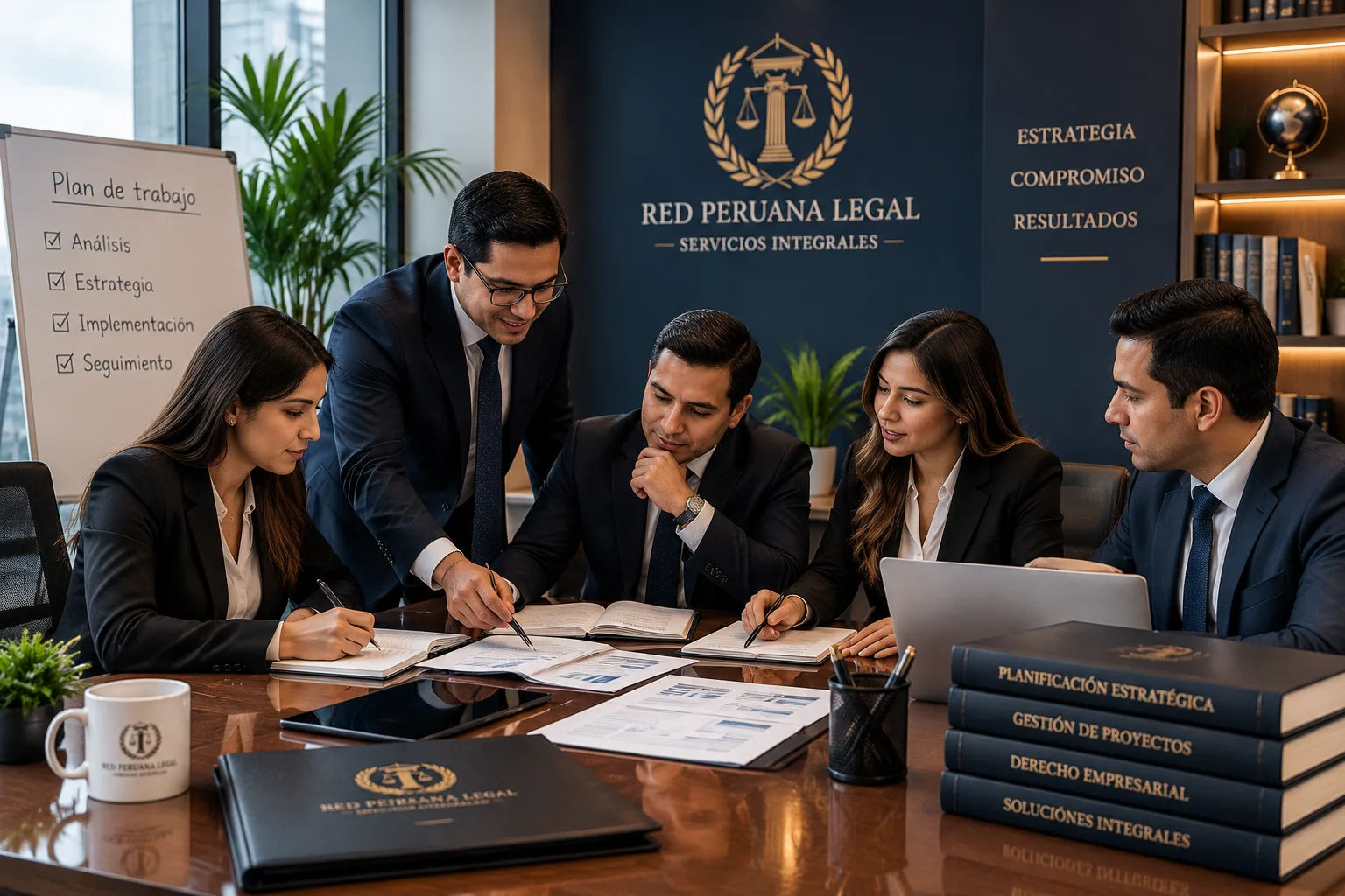 Profesionales desarrollando estrategias y proyectos mediante trabajo colaborativo.